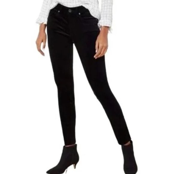 Ann Taylor Pants - Ann Taylor The Skinny Modern Fit Pants High Rise Black Velvet Black, Size 10